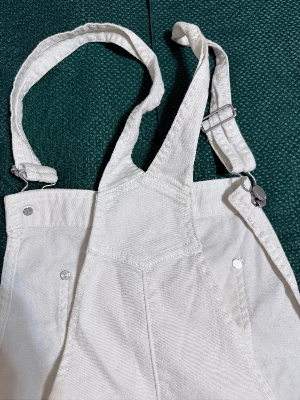 No Boundaries White Denim Short Overalls - Size XL (15-17) - EUC - Picture 13 of 13